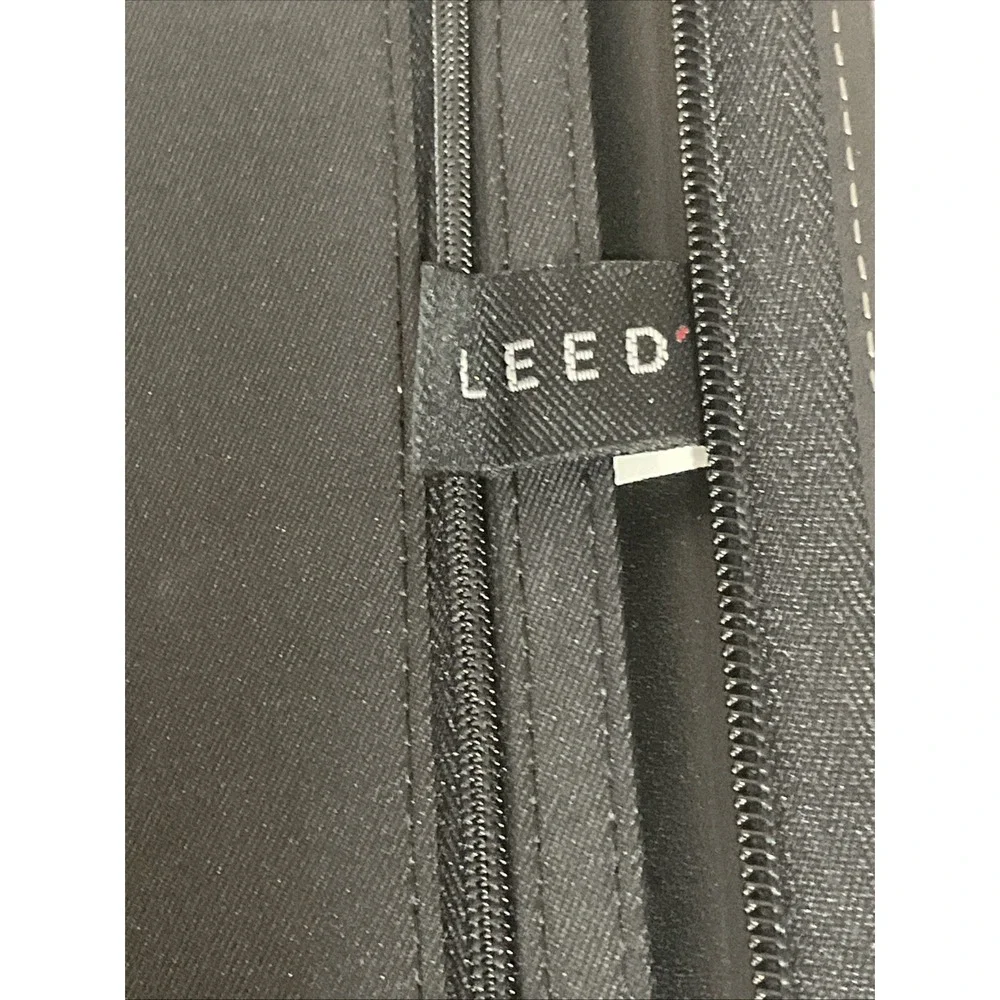 MLB Alumni Leed's Black Genuine Leather Zip Travel Wallet Passport Organizer NEW